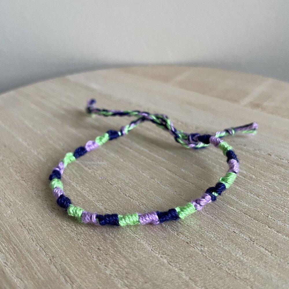 Monica Bracelet, anklet, trendy, comfortable, tie, embroidery thread, woven, gif
